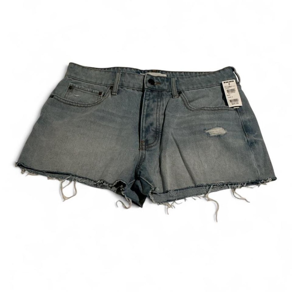 RSQ Boyfriend Cut Off Shorts Womens Size 9/29 Light Blue NWT Distressed Denim